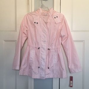 NWT Merona pale pink lightweight Rain Jacket. Sm